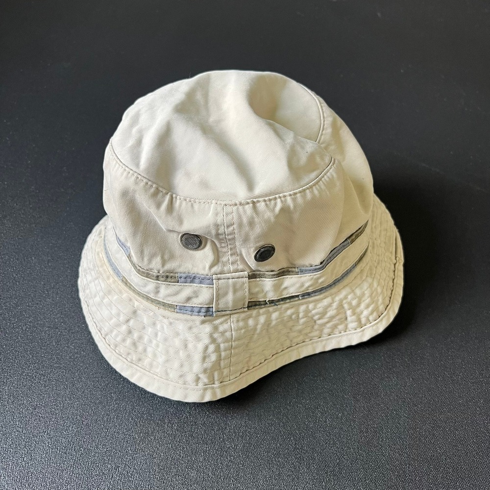 Vtg The Cap Tan Cotton Bucket Hat Men L/XL Outdoor Gear Y2k 90s Gorpcore Retro